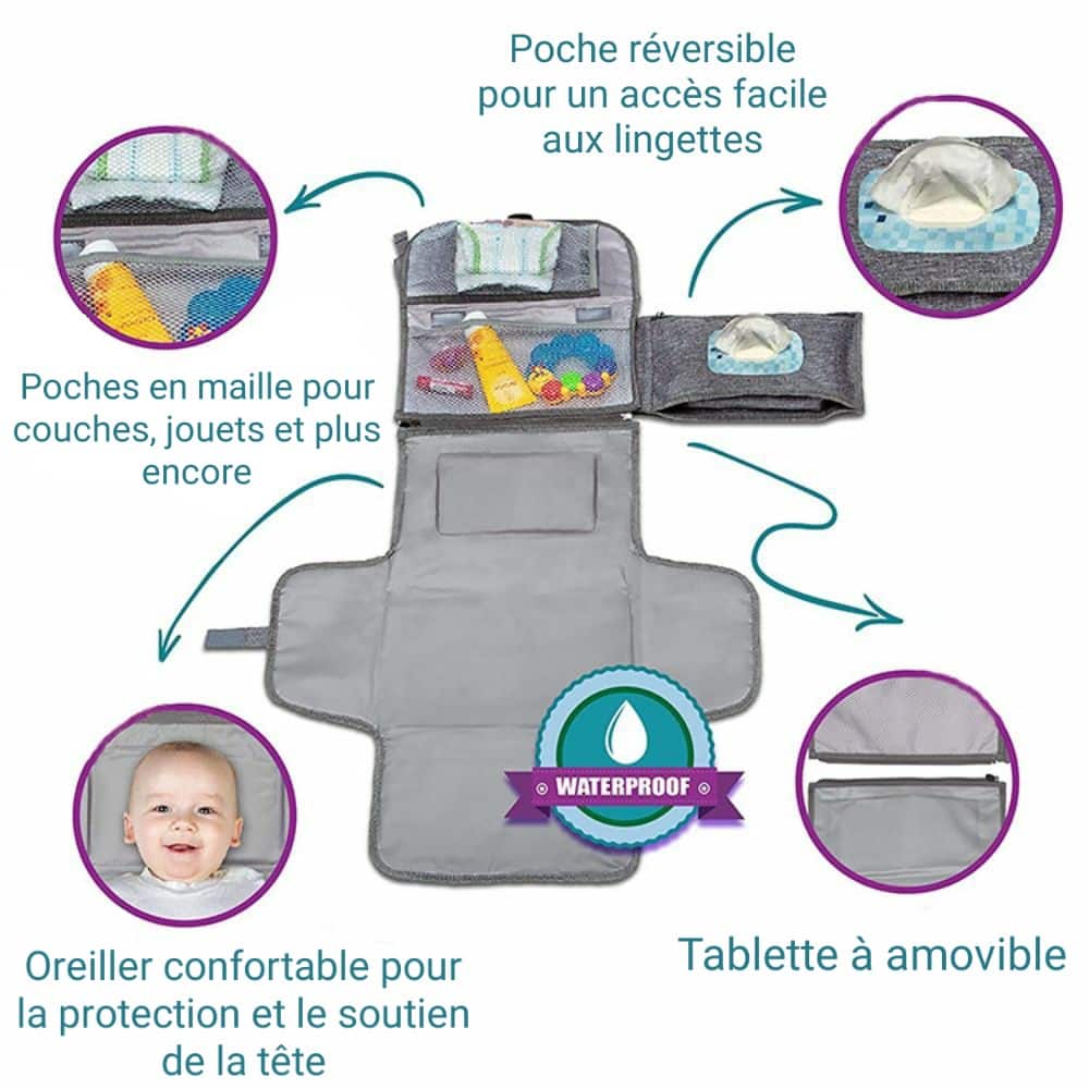 Sac à langer transformable en matelas bébé